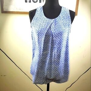 Cynthia Rowley 100% Silk Top blue Top Size Small